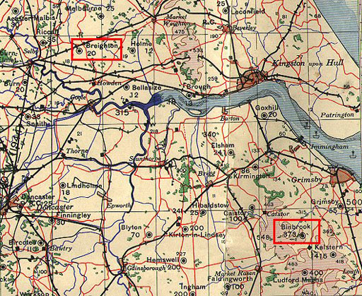 Map of  Breighton and Binbrook